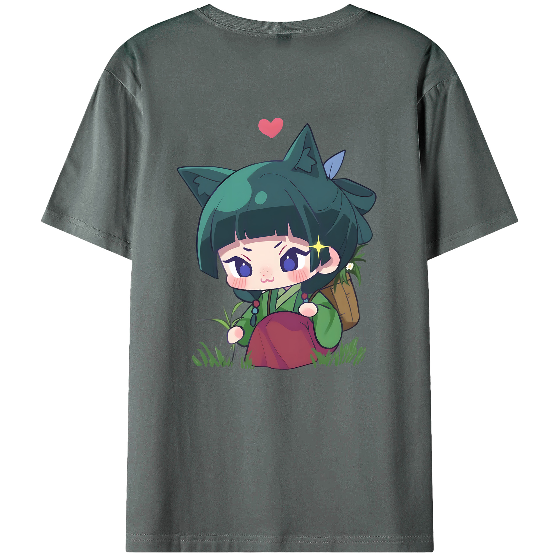 （画像用） 薬屋のひとりごと The Apothecary Diaries 綿100％ メンズ半袖Tシャツ（バックプリント） 通気性